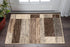 12' Beige Slate Gray And Brown Patchwork Runner Rug